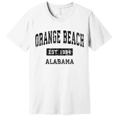 Orange Beach Alabama Al Vintage Established Sports Design Premium T-Shirt