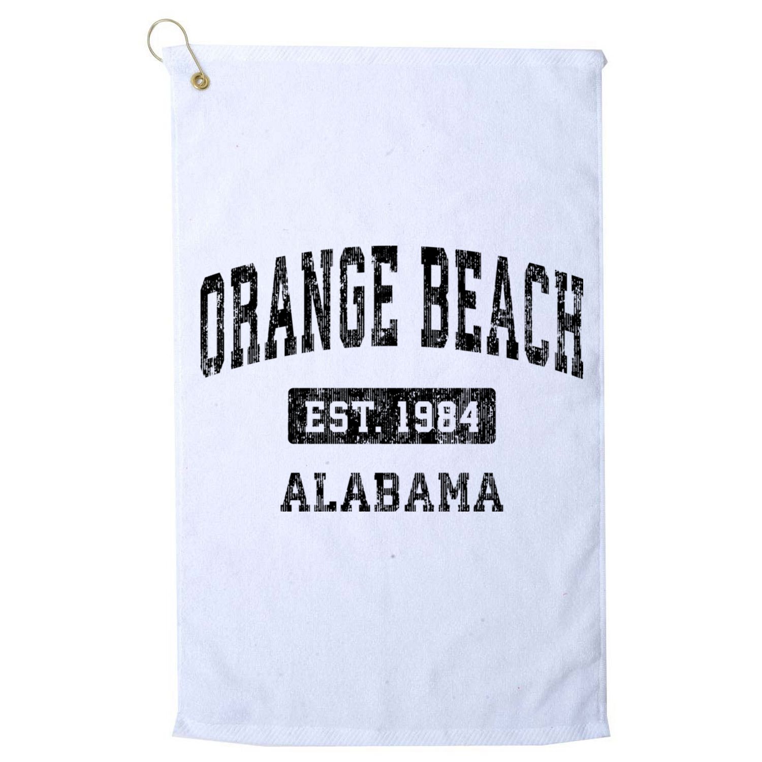 Orange Beach Alabama Al Vintage Established Sports Design Golf Towel