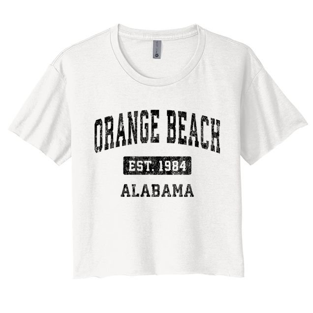Orange Beach Alabama Al Vintage Established Sports Design Crop Top