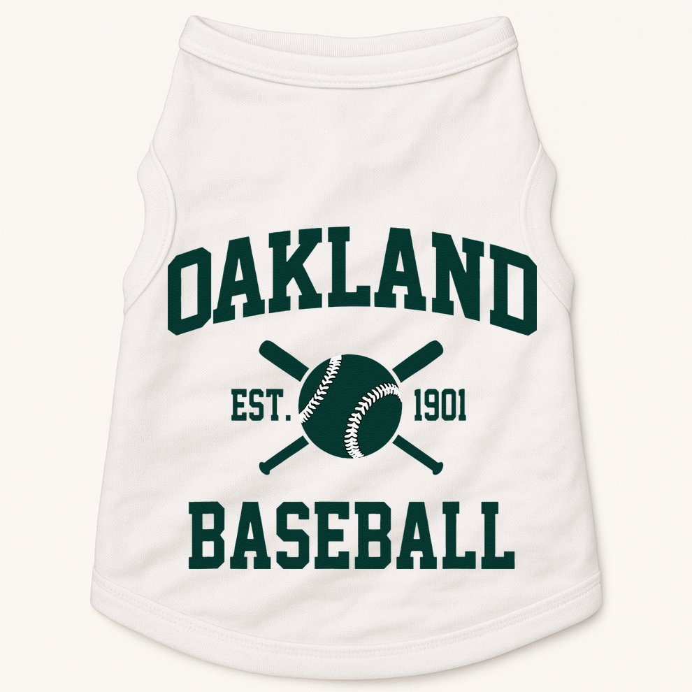 Oakland Baseball Athletic Vintage Sports Team Fan Doggie Tank