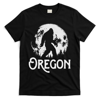 Oregon Bigfoot At Night! Cool Full Moon & Trees Sasquatch T-Shirt