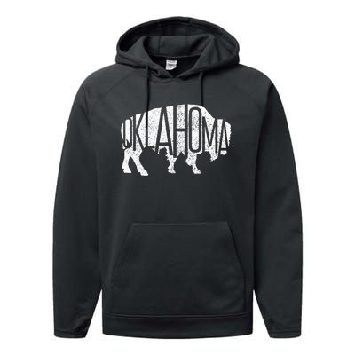 Oklahoma Bison American Buffalo National Park Souvenir Performance Fleece Hoodie