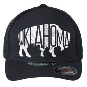 Oklahoma Bison American Buffalo National Park Souvenir Flexfit Unipanel Trucker Cap