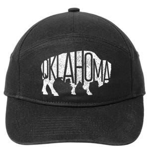 Oklahoma Bison American Buffalo National Park Souvenir 7-Panel Snapback Hat