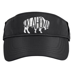 Oklahoma Bison American Buffalo National Park Souvenir Adult Drive Performance Visor