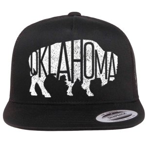 Oklahoma Bison American Buffalo National Park Souvenir Flat Bill Trucker Hat