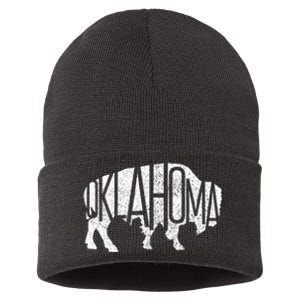 Oklahoma Bison American Buffalo National Park Souvenir Sustainable Knit Beanie