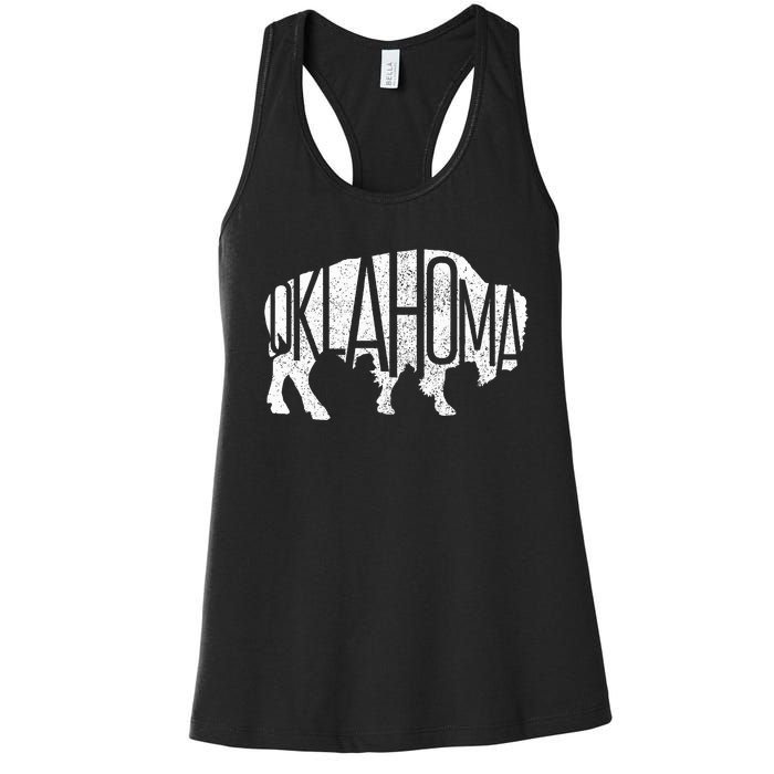 Oklahoma Bison American Buffalo National Park Souvenir Women's Racerback Tank