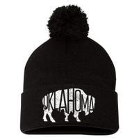 Oklahoma Bison American Buffalo National Park Souvenir Pom Pom 12in Knit Beanie