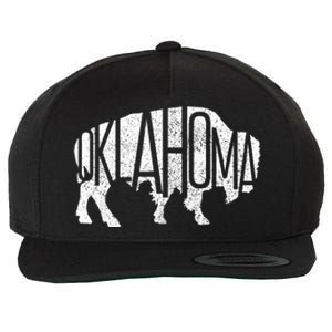 Oklahoma Bison American Buffalo National Park Souvenir Wool Snapback Cap