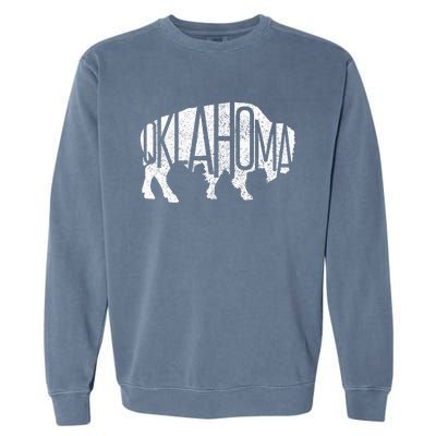 Oklahoma Bison American Buffalo National Park Souvenir Garment-Dyed Sweatshirt