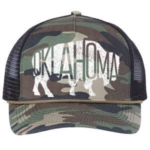 Oklahoma Bison American Buffalo National Park Souvenir Retro Rope Trucker Hat Cap