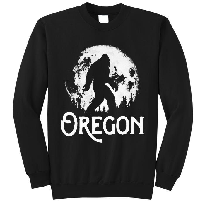 Oregon Bigfoot At Night! Cool Full Moon & Trees Sasquatch Sweatshirt