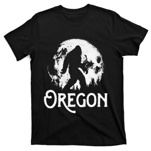 Oregon Bigfoot At Night! Cool Full Moon & Trees Sasquatch T-Shirt