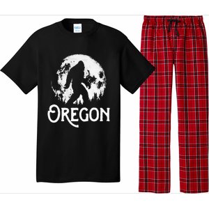 Oregon Bigfoot At Night! Cool Full Moon & Trees Sasquatch Pajama Set