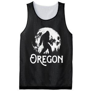 Oregon Bigfoot At Night! Cool Full Moon & Trees Sasquatch Mesh Reversible Basketball Jersey Tank