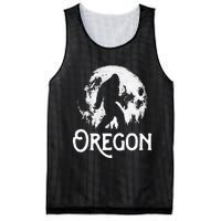 Oregon Bigfoot At Night! Cool Full Moon & Trees Sasquatch Mesh Reversible Basketball Jersey Tank