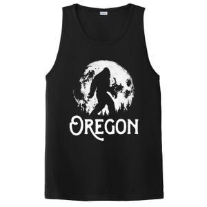 Oregon Bigfoot At Night! Cool Full Moon & Trees Sasquatch PosiCharge Competitor Tank