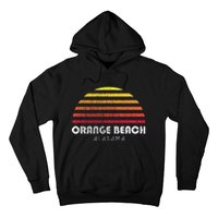 Orange Beach Alabama Retro Vintage Style Distressed Sunset Hoodie