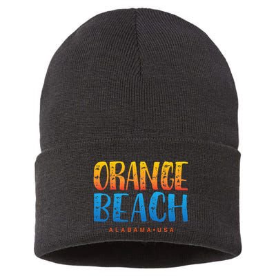 Orange Beach Alabama Souvenir Sustainable Knit Beanie