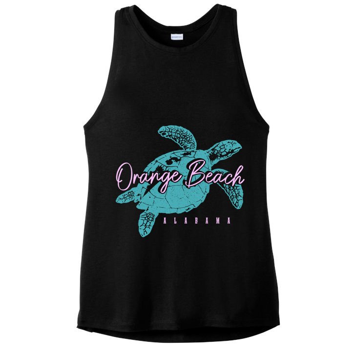 Orange Beach Alabama Al Sea Turtle Vacation Souvenir Gift Ladies PosiCharge Tri-Blend Wicking Tank