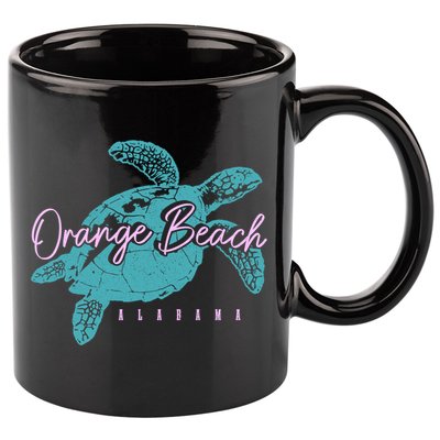 Orange Beach Alabama Al Sea Turtle Vacation Souvenir Gift 11oz C Handle Ceramic Mug