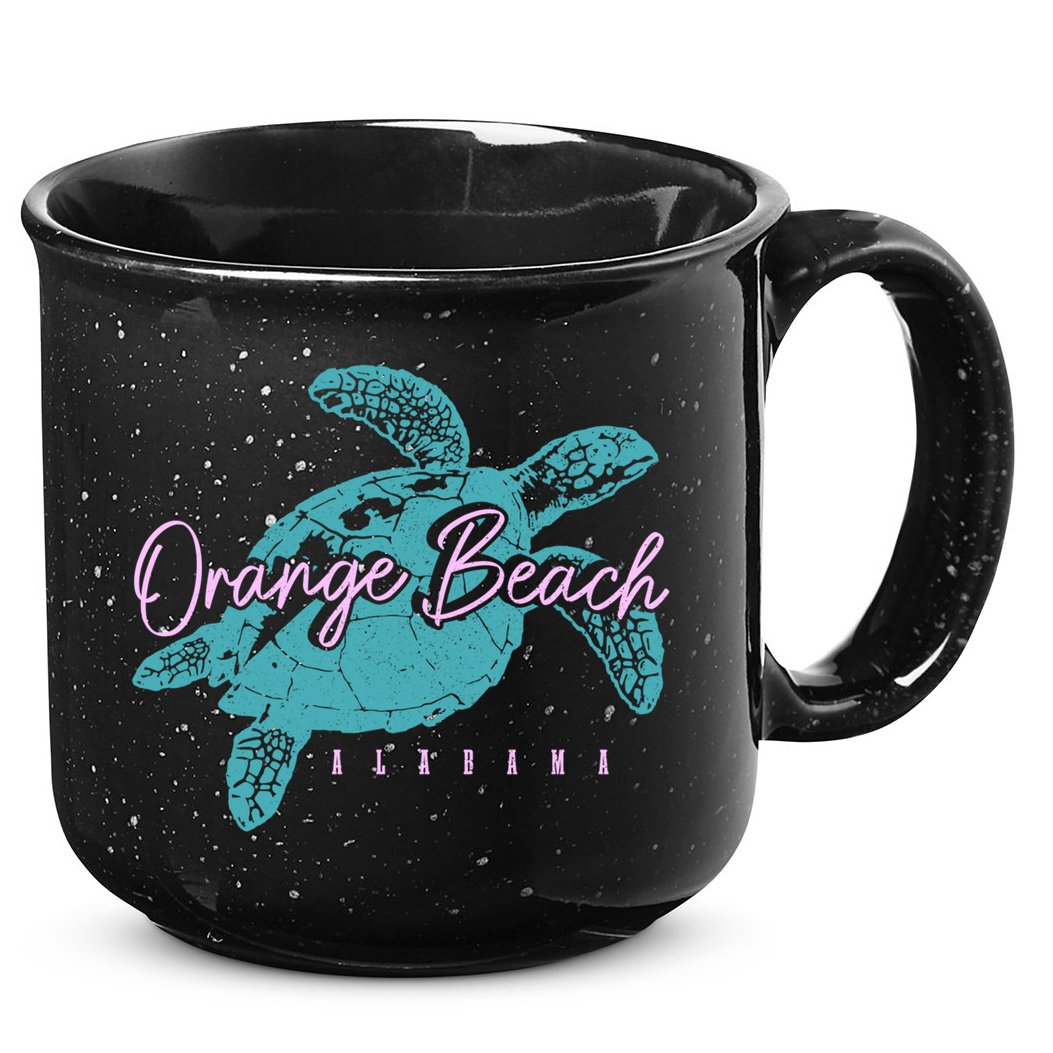 Orange Beach Alabama Al Sea Turtle Vacation Souvenir Gift 15oz Campfire Ceramic Mug