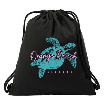 Orange Beach Alabama Al Sea Turtle Vacation Souvenir Gift Drawstring Bag
