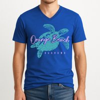 Orange Beach Alabama Al Sea Turtle Vacation Souvenir Gift V-Neck T-Shirt