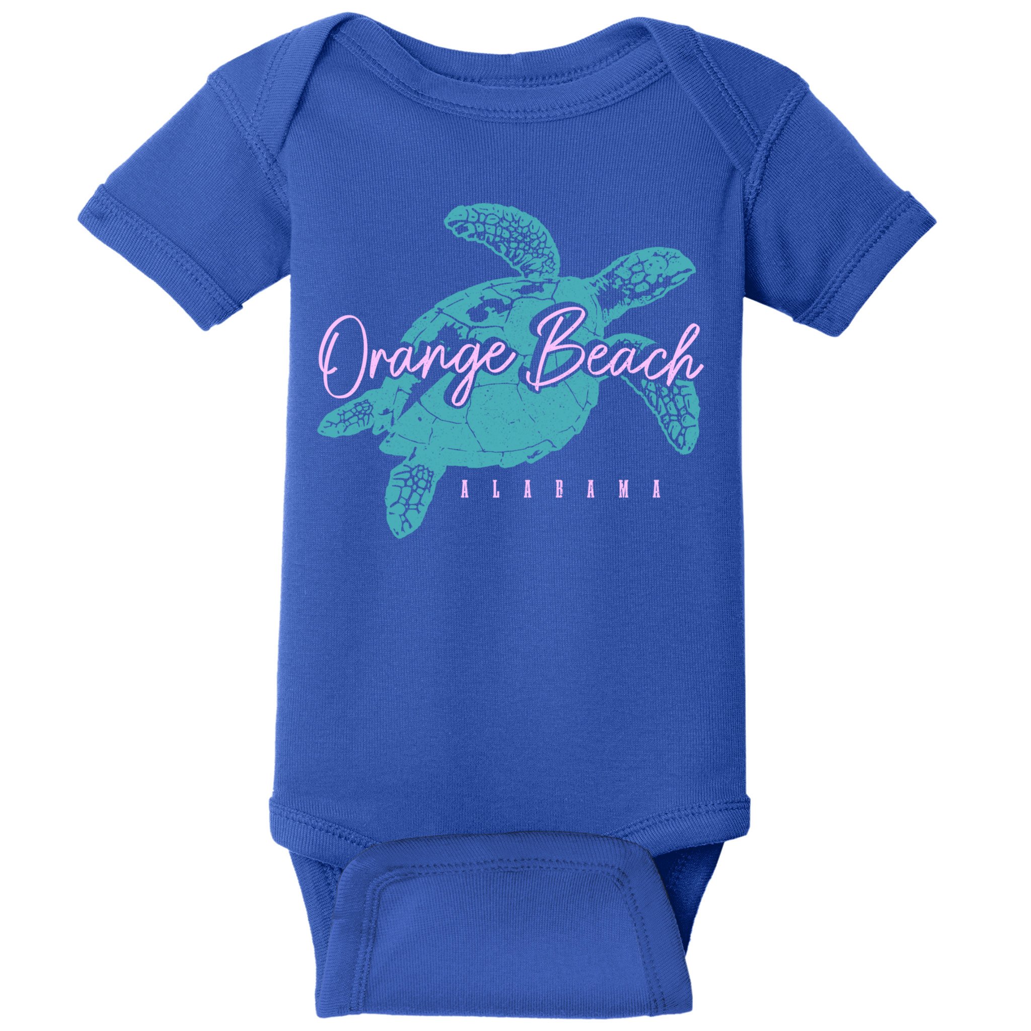 Orange Beach Alabama Al Sea Turtle Vacation Souvenir Gift Baby Bodysuit