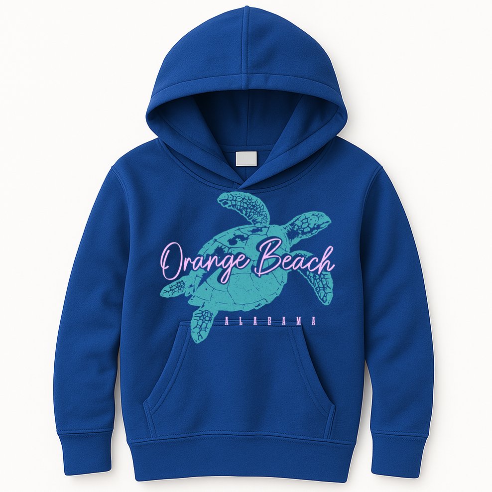 Orange Beach Alabama Al Sea Turtle Vacation Souvenir Gift Kids Hoodie