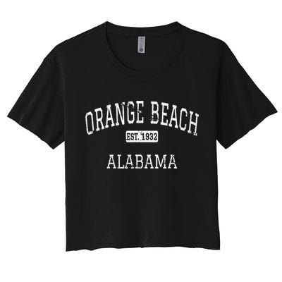 Orange Beach Alabama AL Vintage Women's Crop Top Tee
