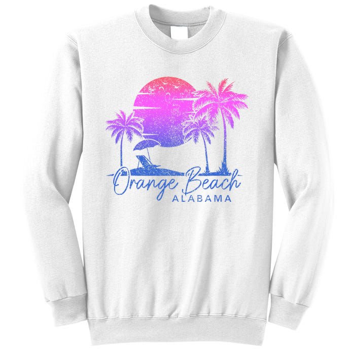 Orange Beach Alabama Surf Vintage Sunset Surfer Retro Sweatshirt