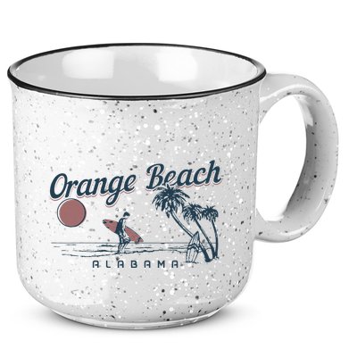 Orange Beach Alabama Surf Vintage Surfer 15oz Campfire Ceramic Mug