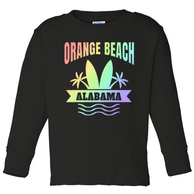 Orange Beach Alabama Vacation Souvenir Toddler Long Sleeve Shirt