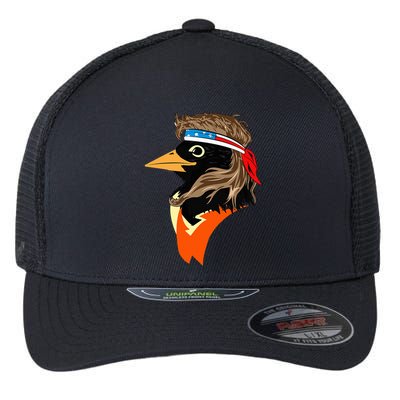 Oriole Bird American Hero Funny Trendy Flexfit Unipanel Trucker Cap