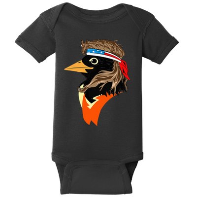 Oriole Bird American Hero Funny Trendy Baby Bodysuit