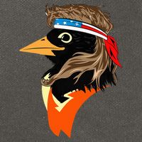 Oriole Bird American Hero Funny Trendy Cotton Canvas Backpack