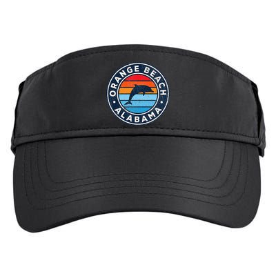 Orange Beach Alabama AL Vintage Dolphin Retro 70s Adult Drive Performance Visor