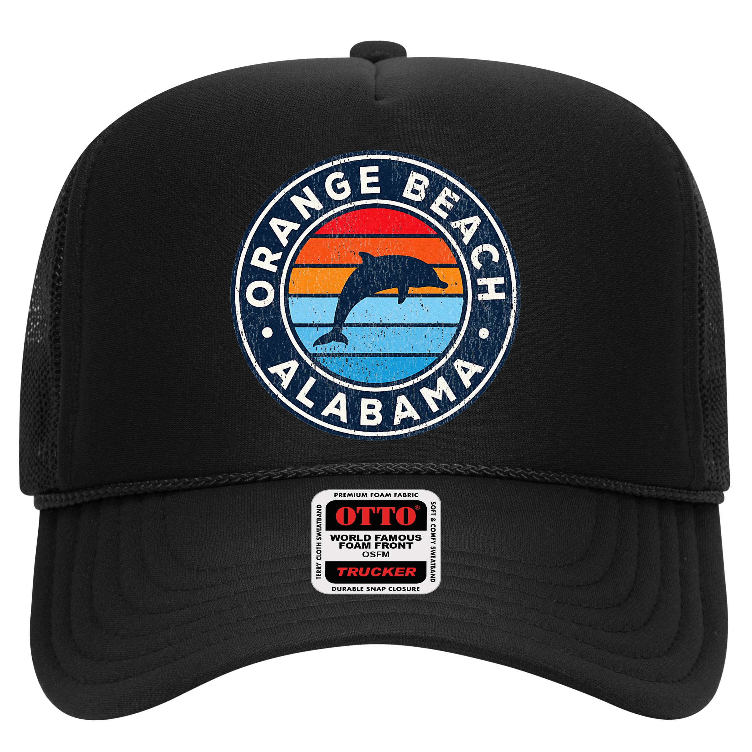 Orange Beach Alabama AL Vintage Dolphin Retro 70s Hat