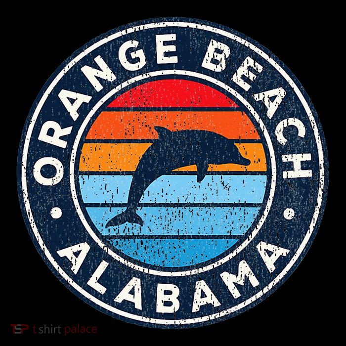 Orange Beach Alabama Al Vintage Dolphin Retro 70s Tall T-Shirt