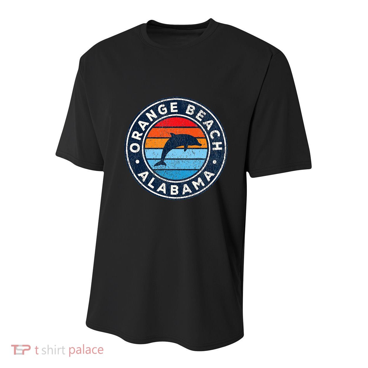 Orange Beach Alabama Al Vintage Dolphin Retro 70s Youth Performance Sprint T-Shirt