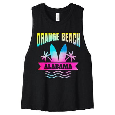 Orange Beach Alabama Beach Vacation Souvenir Women's Racerback Cropped Tank