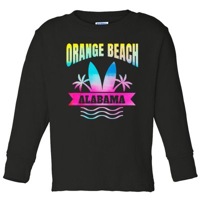 Orange Beach Alabama Beach Vacation Souvenir Toddler Long Sleeve Shirt