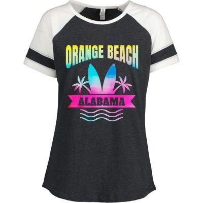 Orange Beach Alabama Beach Vacation Souvenir Enza Ladies Jersey Colorblock Tee