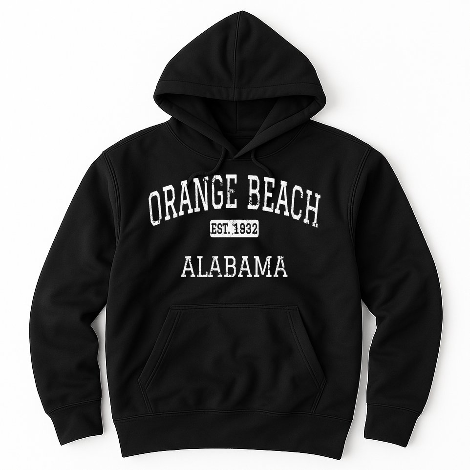 Orange Beach Alabama AL Vintage Hoodie