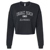 Orange Beach Alabama AL Vintage Cropped Pullover Crew