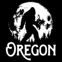 Oregon Bigfoot At Night Cool Full Moon Trees Sasquatch Hoodie