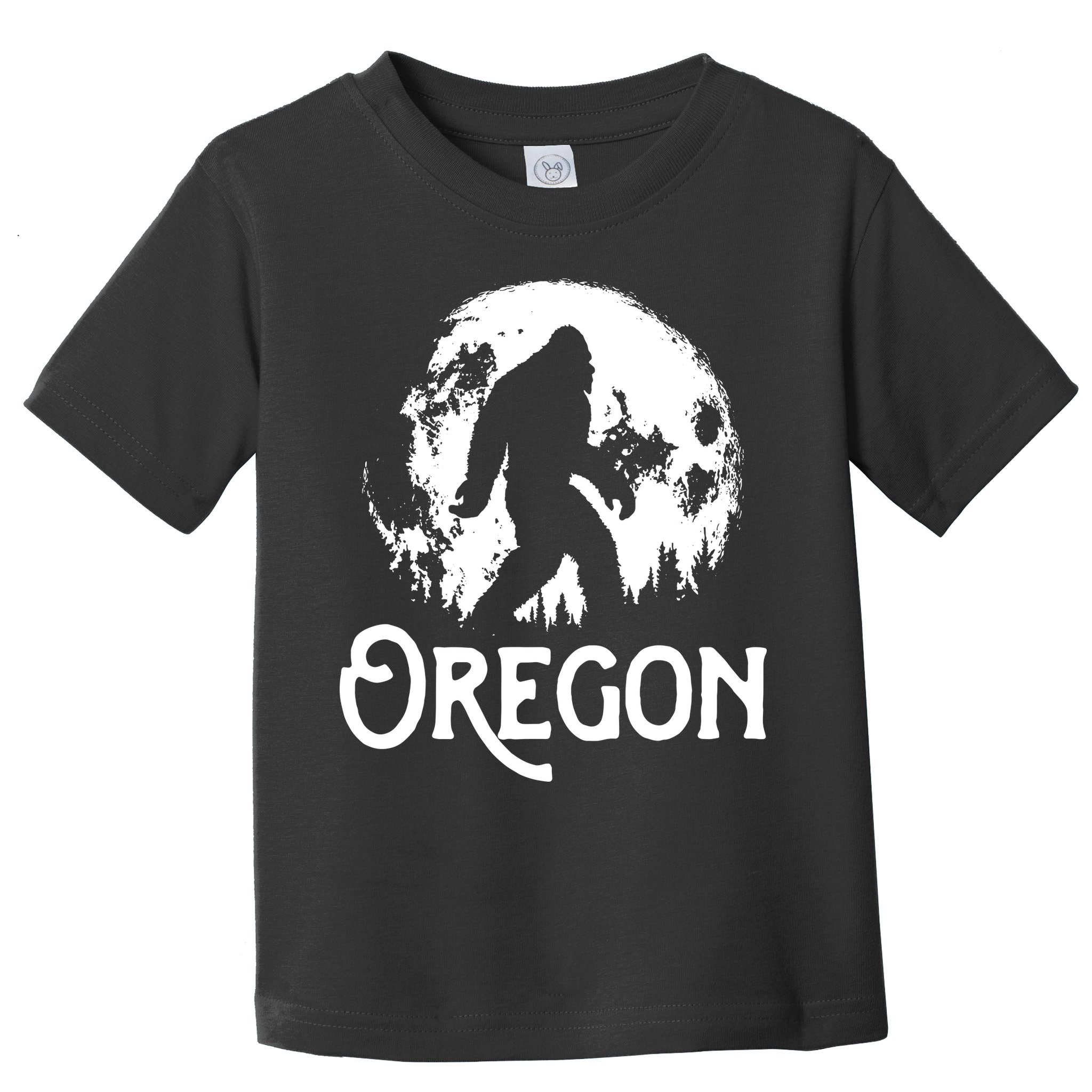 Oregon Bigfoot At Night Cool Full Moon Trees Sasquatch Toddler T-Shirt