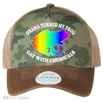 Obama Turned My Frog Gay With Chemicals Rainbow Legacy Tie Dye Trucker Hat